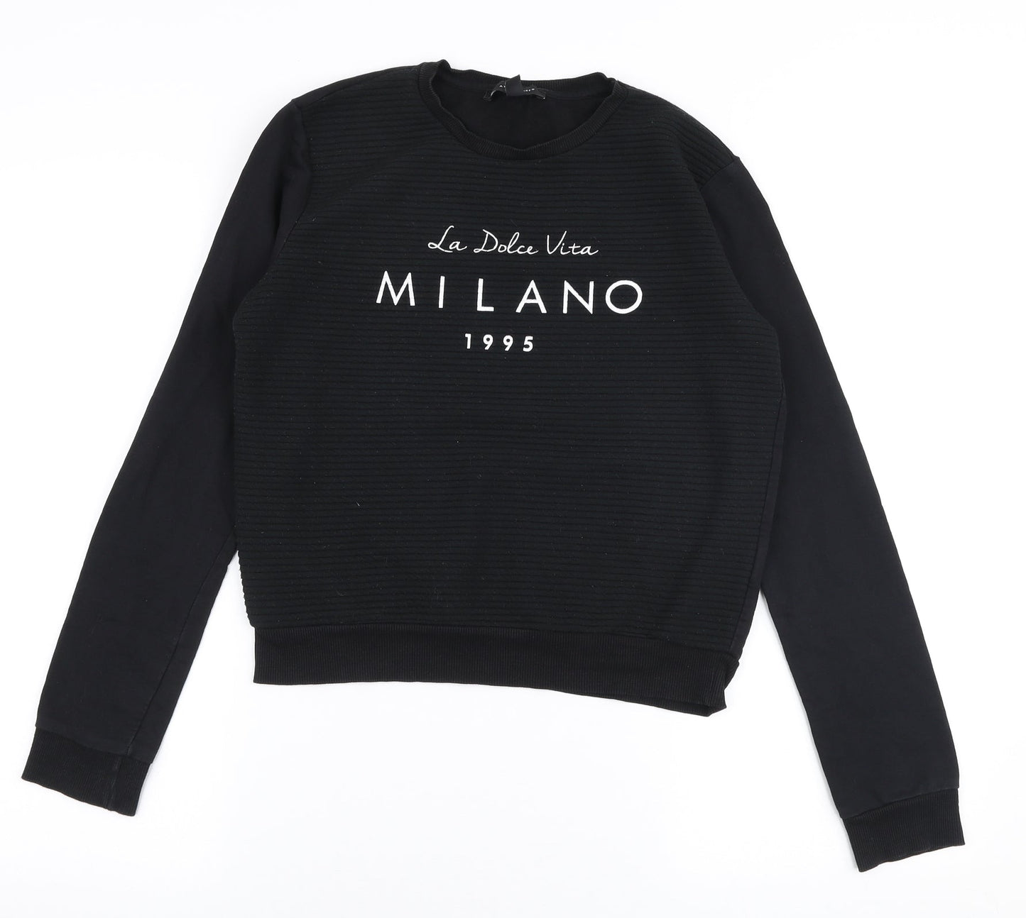 Atmosphere Womens Black  Polyester Pullover Sweatshirt Size 6  Pullover - Milano