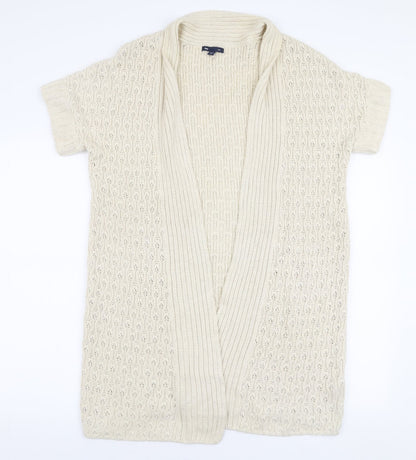 Gap Womens Beige Collared  Cotton Cardigan Jumper Size M