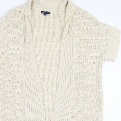 Gap Womens Beige Collared  Cotton Cardigan Jumper Size M