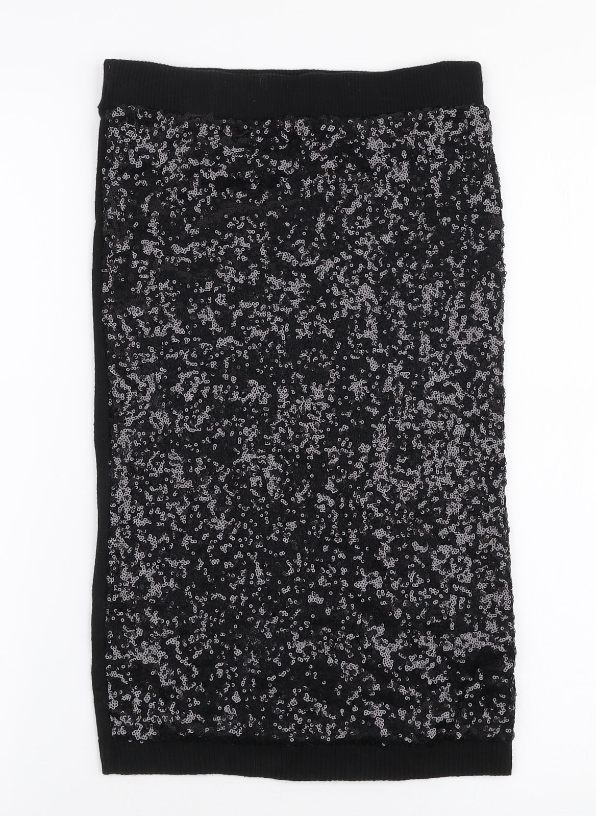 Miss Selfridge Womens Black  Acrylic Straight & Pencil Skirt Size 8