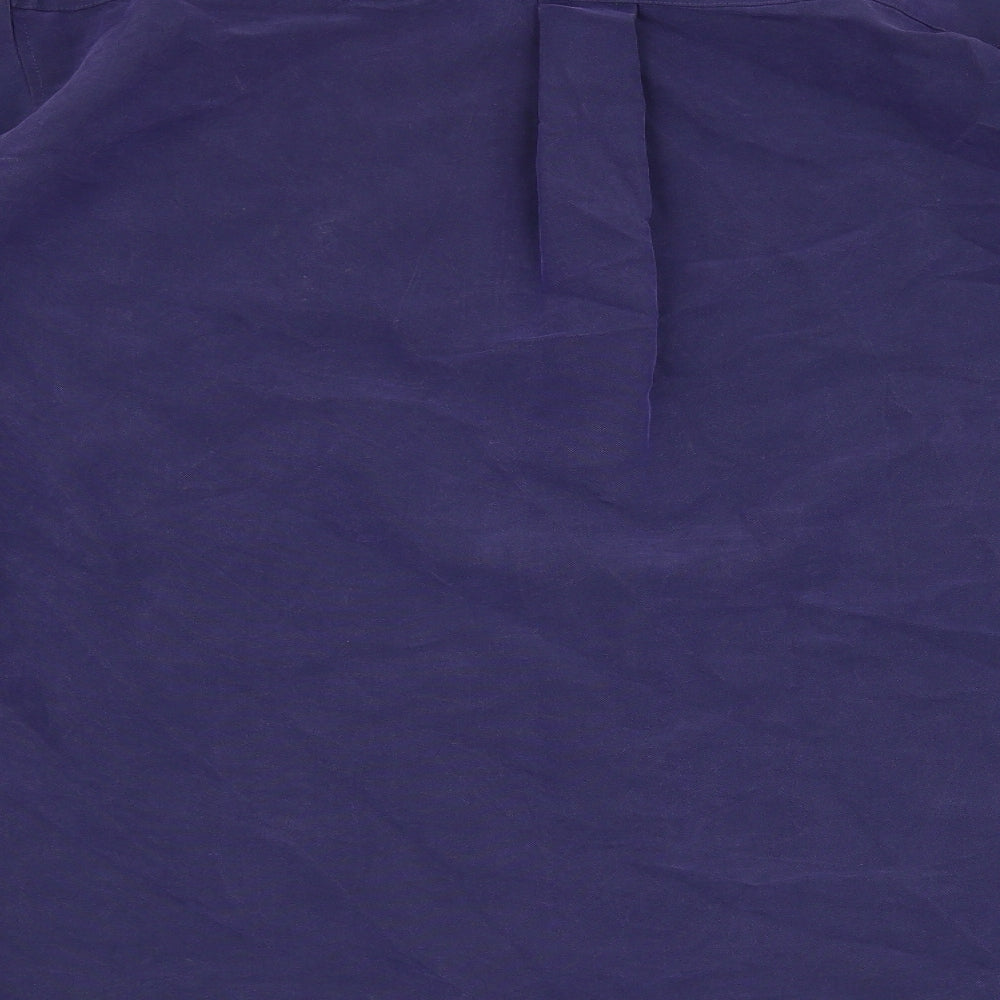 Tesco Mens Blue  Polyester  Button-Up Size M Collared Button