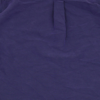 Tesco Mens Blue  Polyester  Button-Up Size M Collared Button