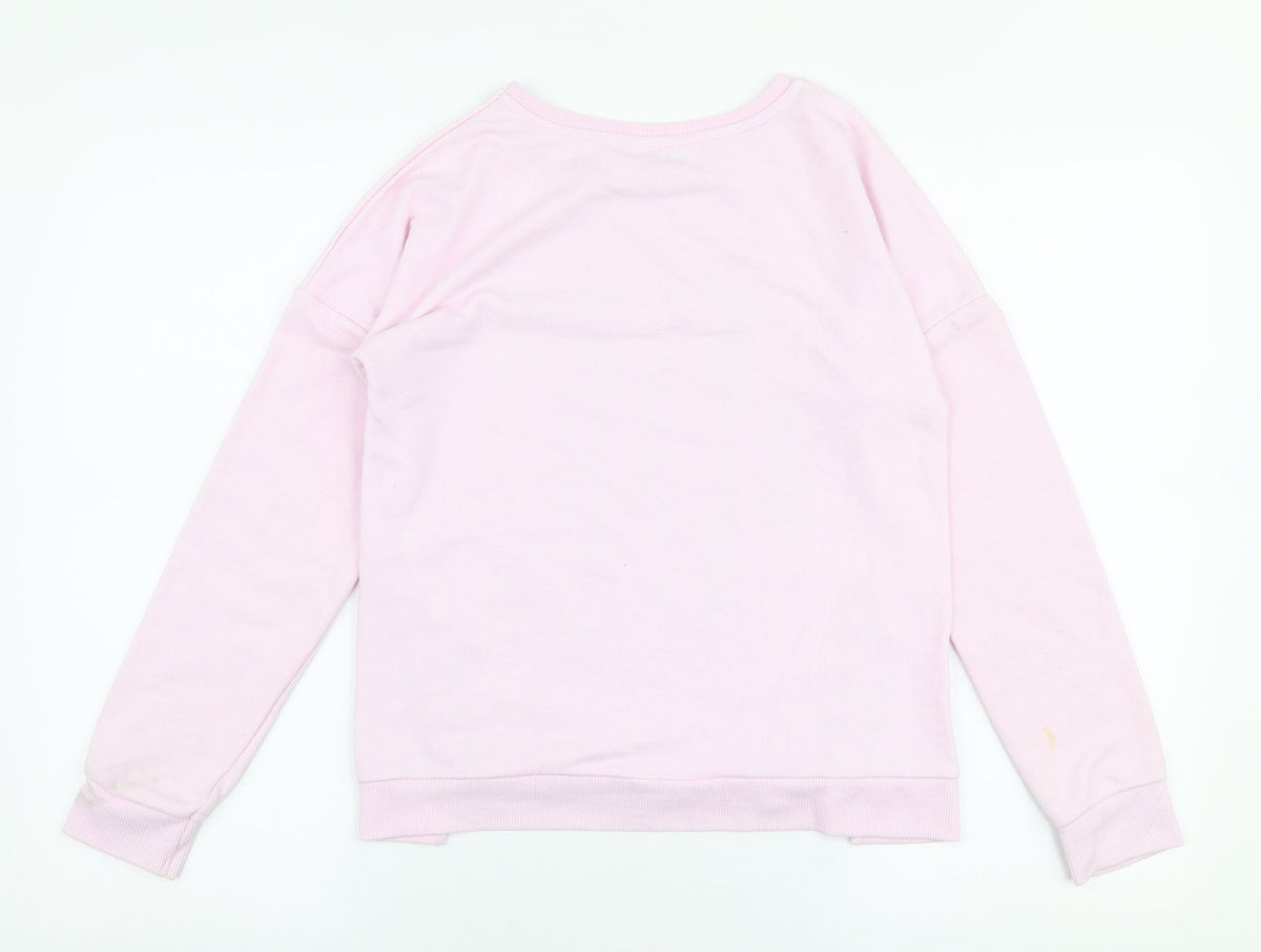 Primark Girls Pink  Polyester Pullover Sweatshirt Size 11-12 Years  Pullover