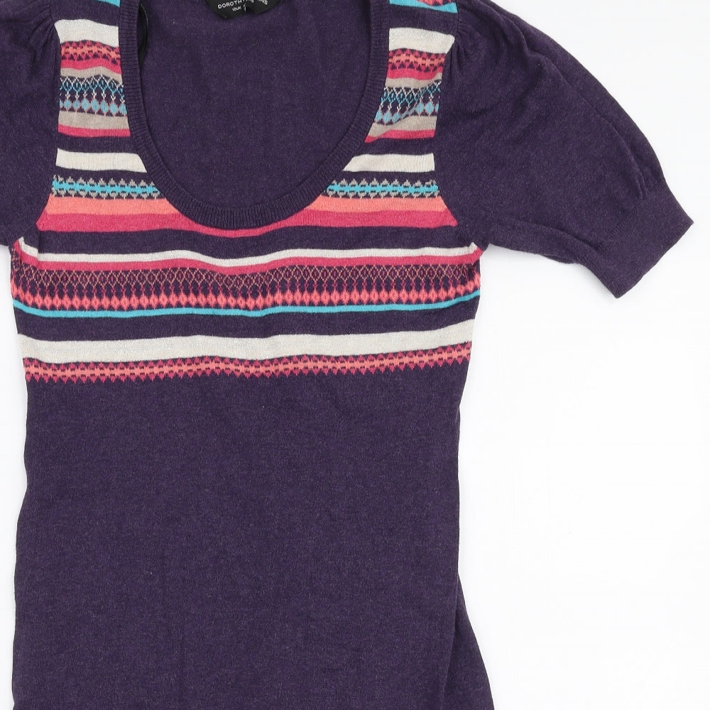 Dorothy Perkins Womens Multicoloured  Cotton A-Line  Size 12  Round Neck Pullover