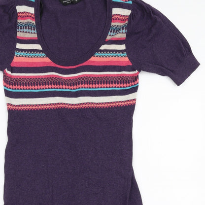 Dorothy Perkins Womens Multicoloured  Cotton A-Line  Size 12  Round Neck Pullover