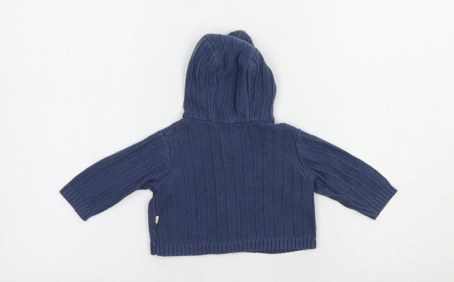 Mothercare Baby Blue  Cotton Full Zip Jumper Size 0-3 Months  Zip