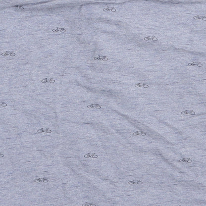 NEXT Boys Blue Geometric Cotton Basic Polo Size 2-3 Years Collared Button