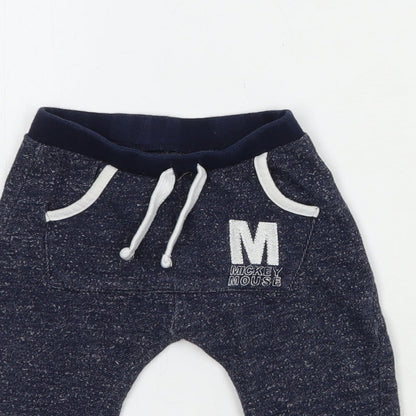 Disney Baby Baby Blue  Cotton Jogger Trousers Size 6-9 Months  Drawstring