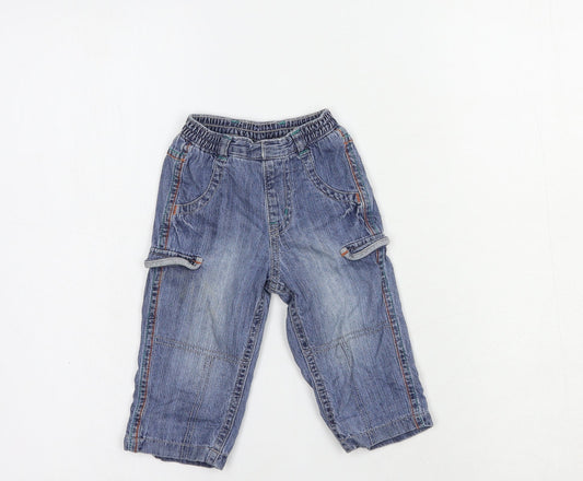 George Baby Blue  Cotton Jogger Jeans Size 3-6 Months