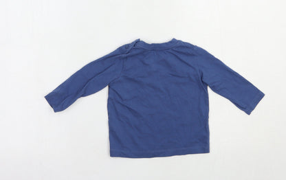 Matalan Baby Blue  Cotton Pullover T-Shirt Size 6-9 Months Crew Neck Pullover - Best Grandad