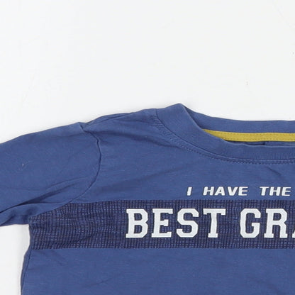 Matalan Baby Blue  Cotton Pullover T-Shirt Size 6-9 Months Crew Neck Pullover - Best Grandad