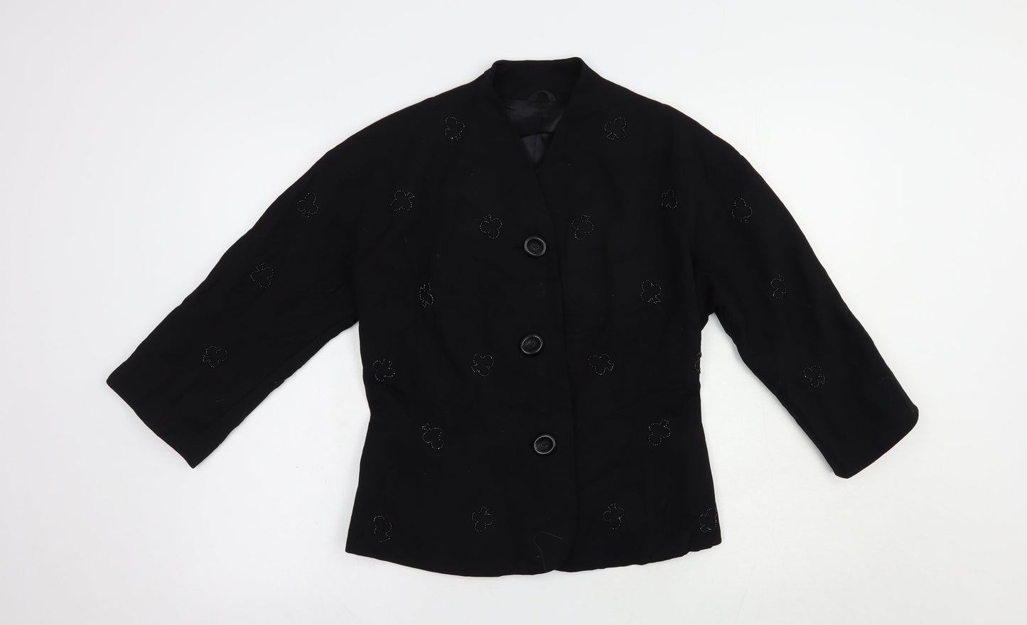Hyvogue Womens Black   Jacket Blazer Size 12  Button