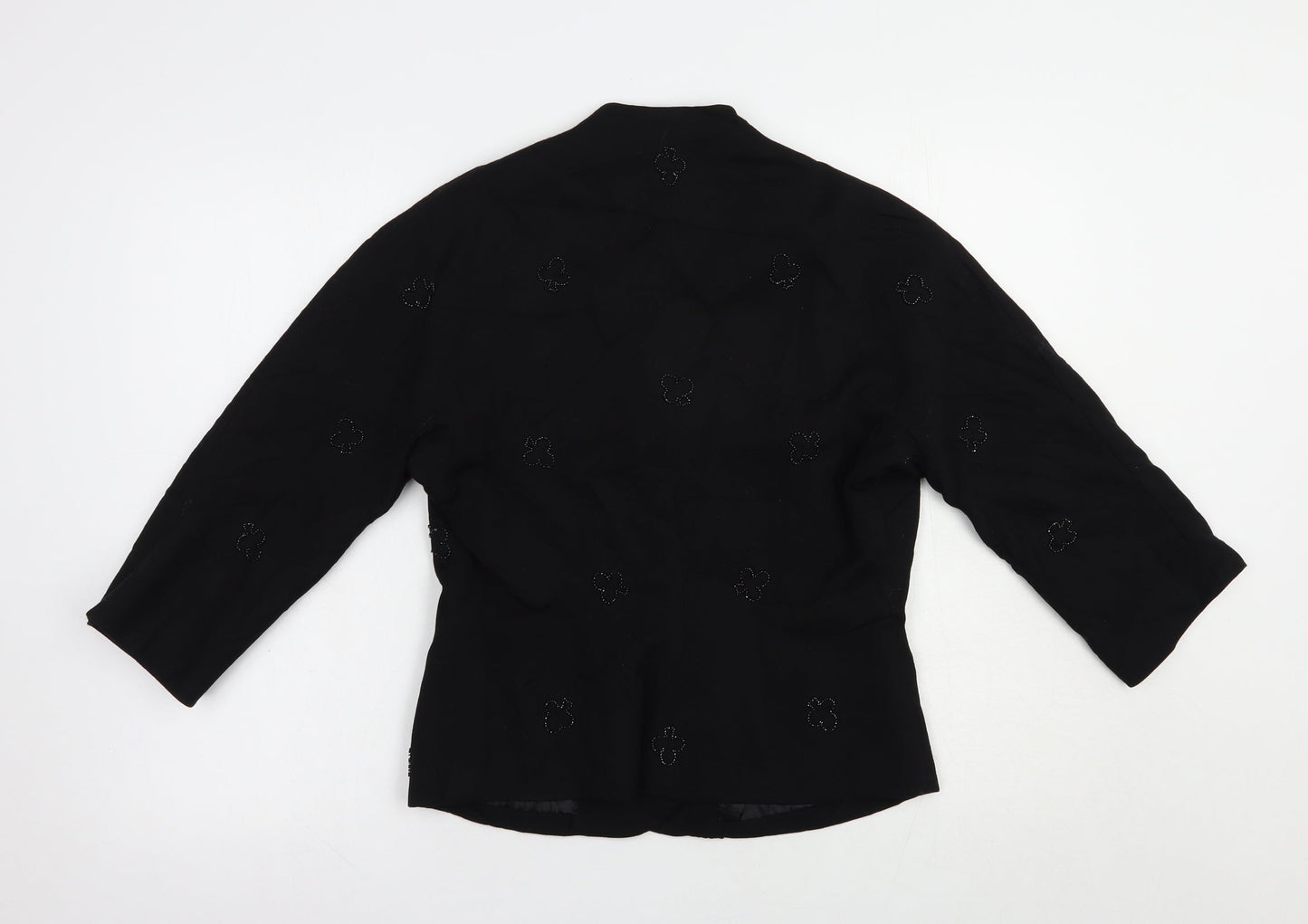 Hyvogue Womens Black   Jacket Blazer Size 12  Button