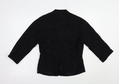 Hyvogue Womens Black   Jacket Blazer Size 12  Button