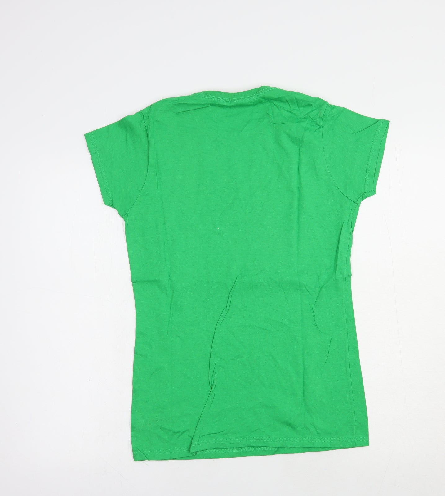 Womens UK Size M Gildan Green Basic T-Shirt
