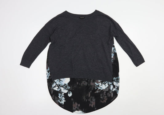 Womens UK Size 10 River Island Grey Tunic Jumper