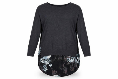 Womens UK Size 10 River Island Grey Tunic Jumper
