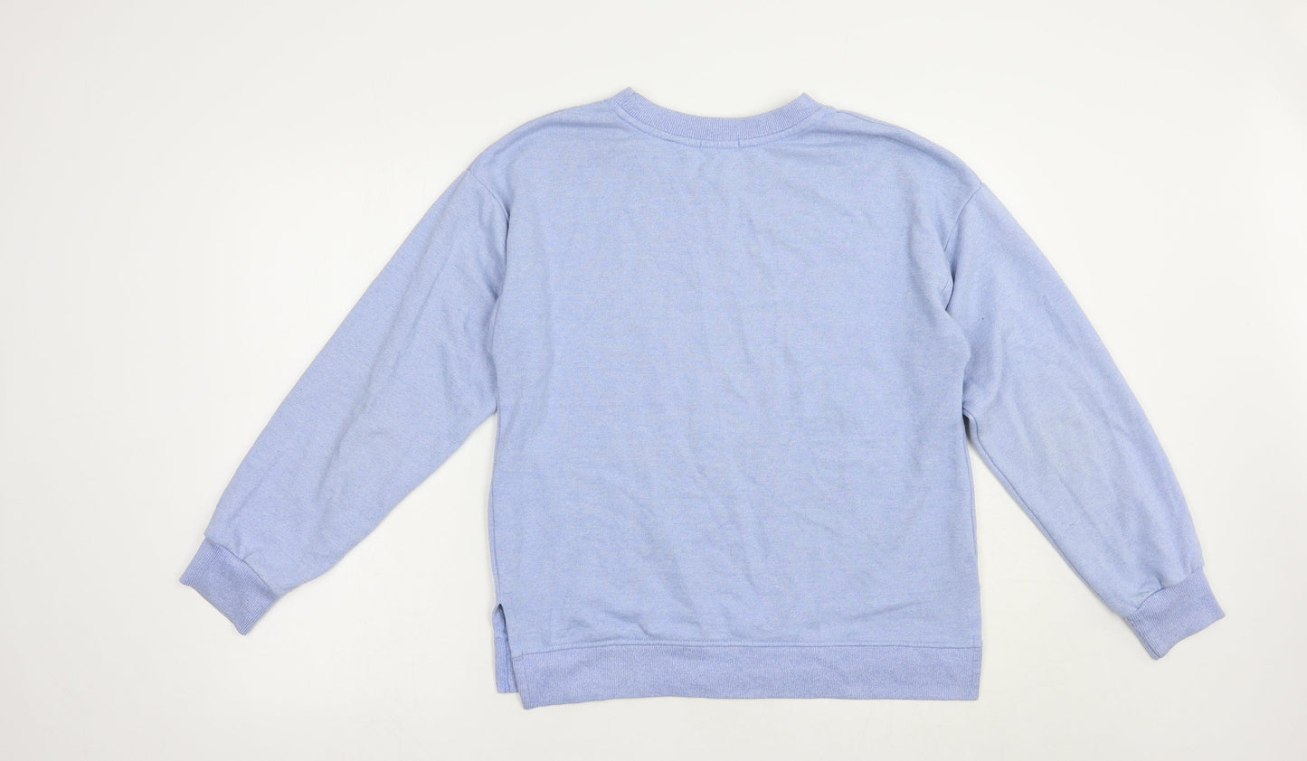 Bershka Womens Blue  Polyester Pullover Sweatshirt Size M  Pullover - Girl Crew