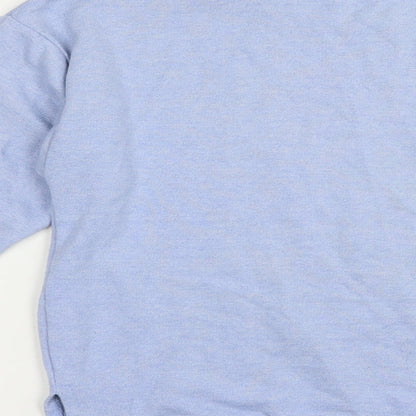 Bershka Womens Blue  Polyester Pullover Sweatshirt Size M  Pullover - Girl Crew