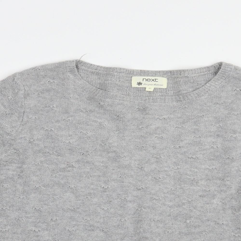 Womens UK Size 10 NEXT Grey Pullover Jumper