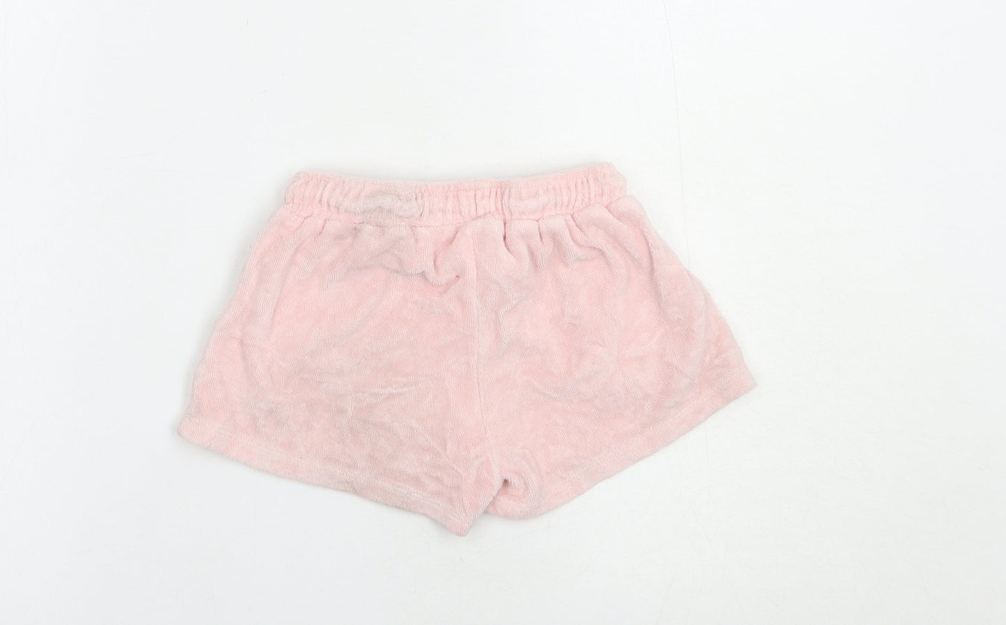 Leigh Tucker Girls Pink  Cotton Sweat Shorts Size 6-7 Years  Regular Drawstring