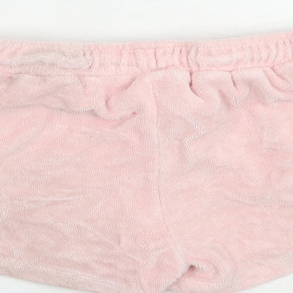 Leigh Tucker Girls Pink  Cotton Sweat Shorts Size 6-7 Years  Regular Drawstring