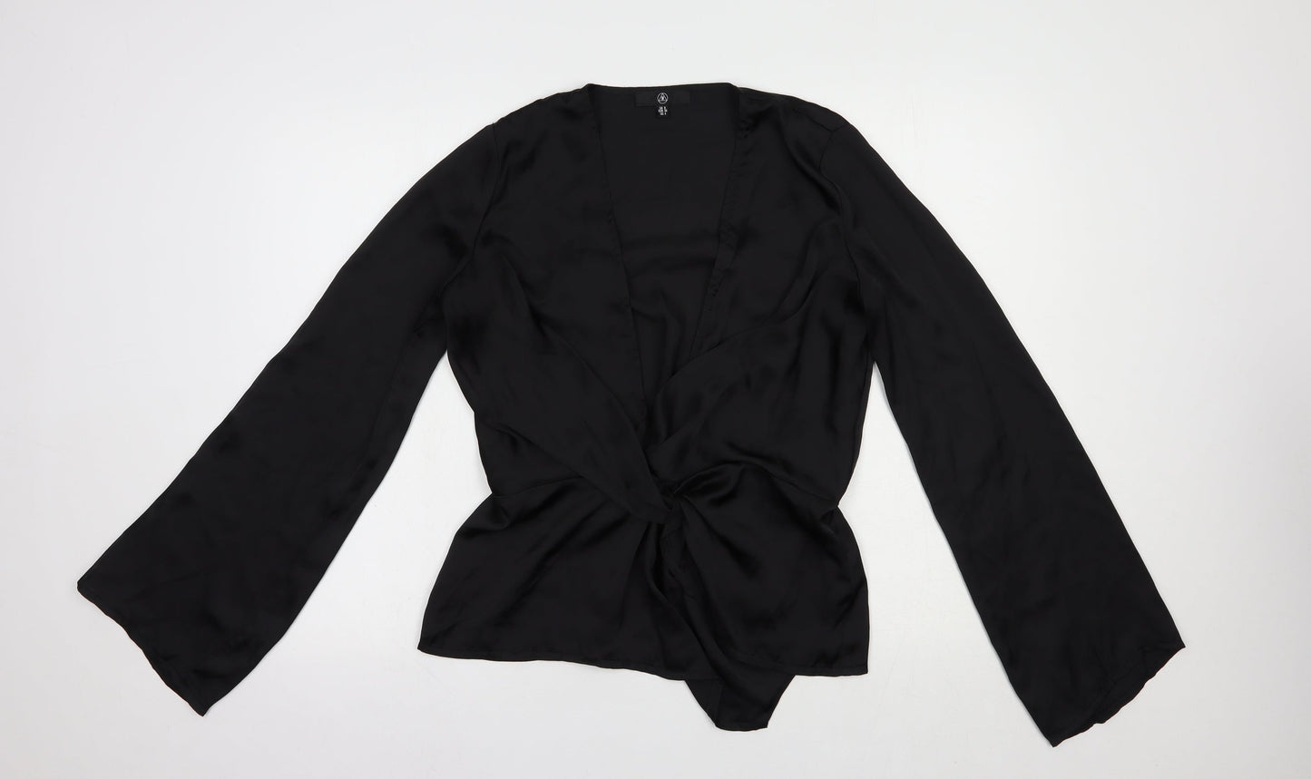 Womens UK Size 8 Missguided Black Basic Blouse