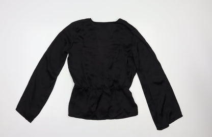 Womens UK Size 8 Missguided Black Basic Blouse