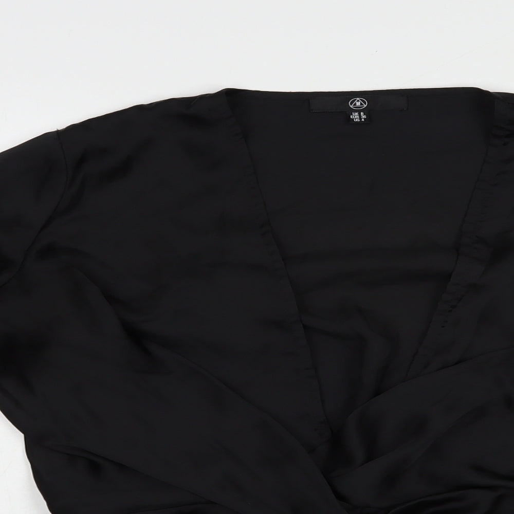 Womens UK Size 8 Missguided Black Basic Blouse