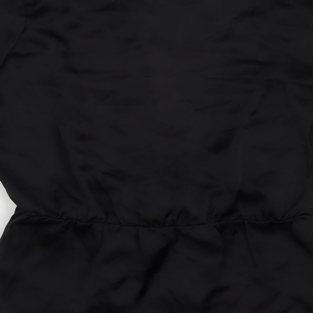 Womens UK Size 8 Missguided Black Basic Blouse