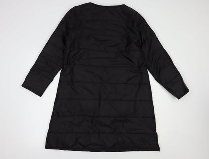 Y-G-S Womens Black   Overcoat Coat Size L