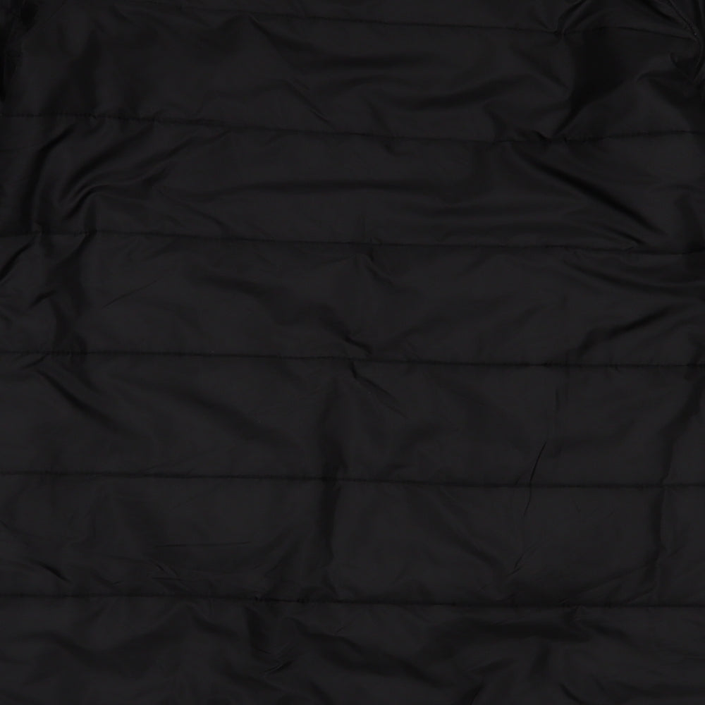Y-G-S Womens Black   Overcoat Coat Size L