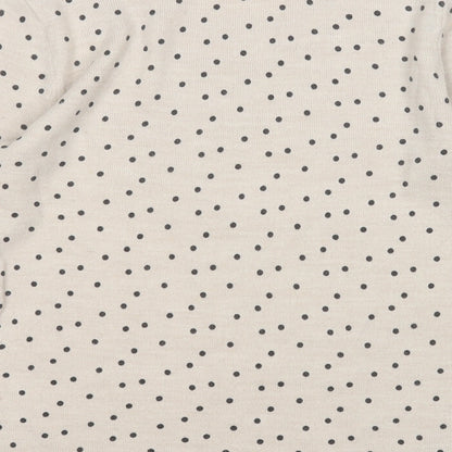 Papaya Womens Beige Round Neck Polka Dot Acrylic Pullover Jumper Size 10