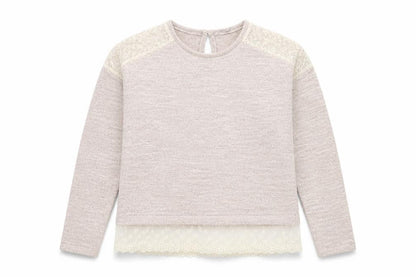 George Girls White Round Neck  Cotton Pullover Jumper Size 11-12 Years