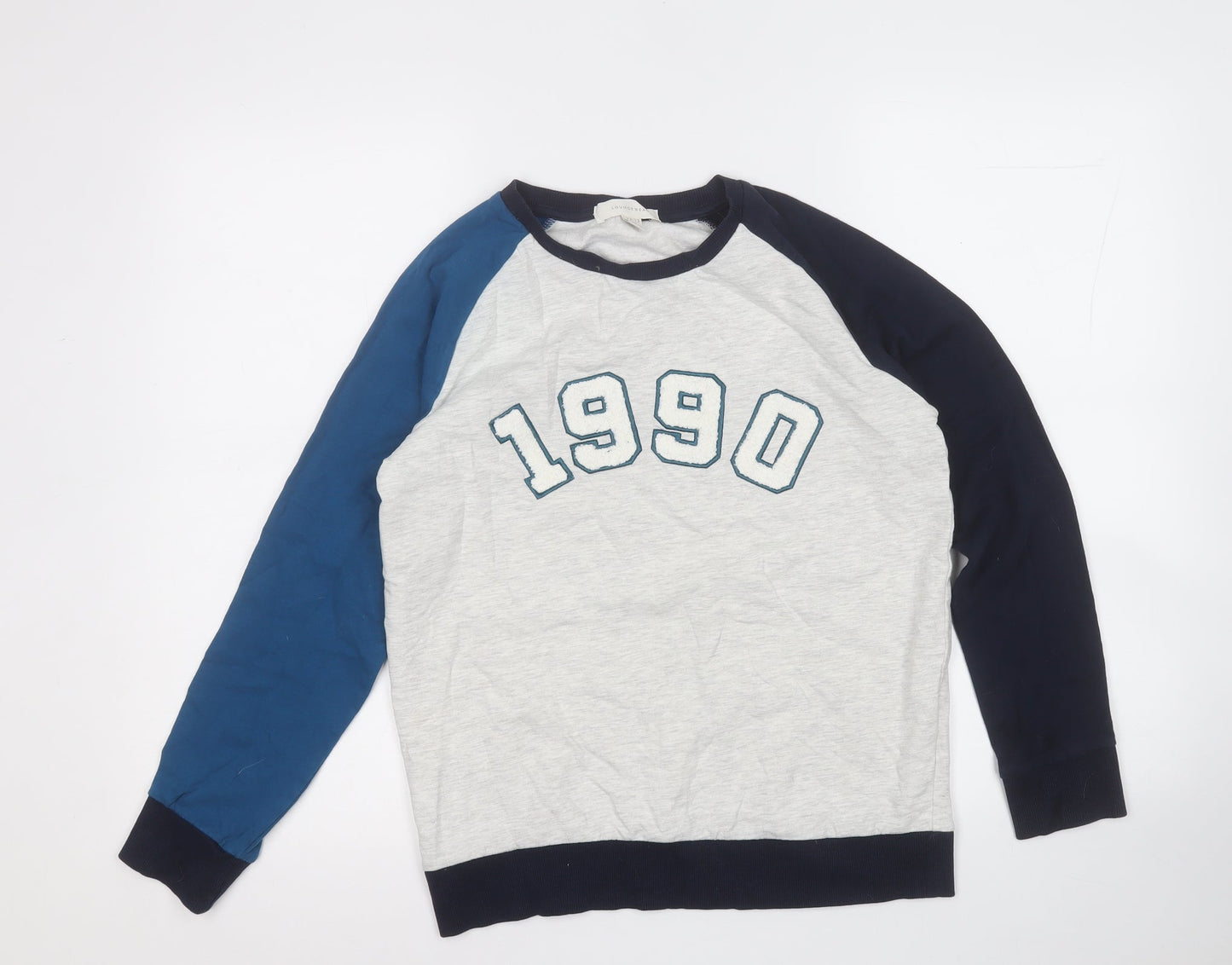 Marks and Spencer Boys Grey  Cotton Pullover Sweatshirt Size 12-13 Years   - 1990