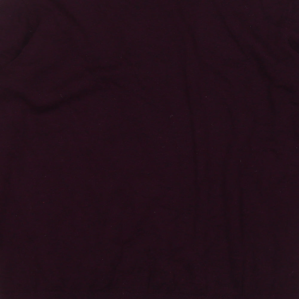 H&M Mens Purple Round Neck  Cotton Pullover Jumper Size L