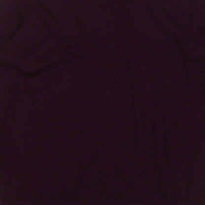 H&M Mens Purple Round Neck  Cotton Pullover Jumper Size L