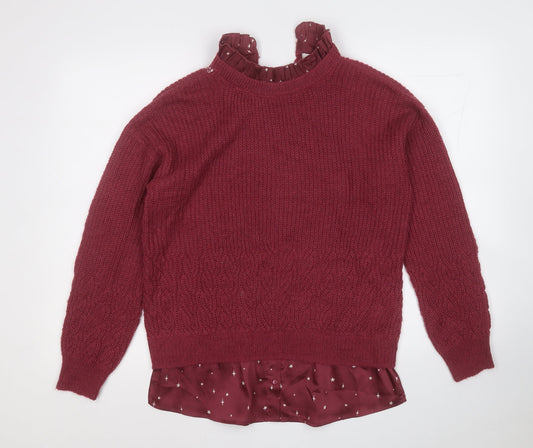 Womens UK Size XS NEXT Red Pullover Jumper