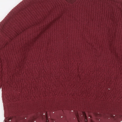Womens UK Size XS NEXT Red Pullover Jumper