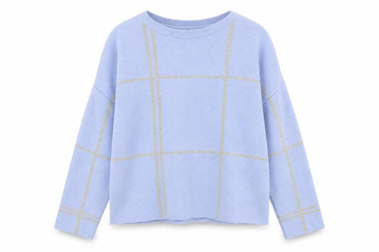 M&Co Womens Blue Round Neck  Acrylic Pullover Jumper Size M
