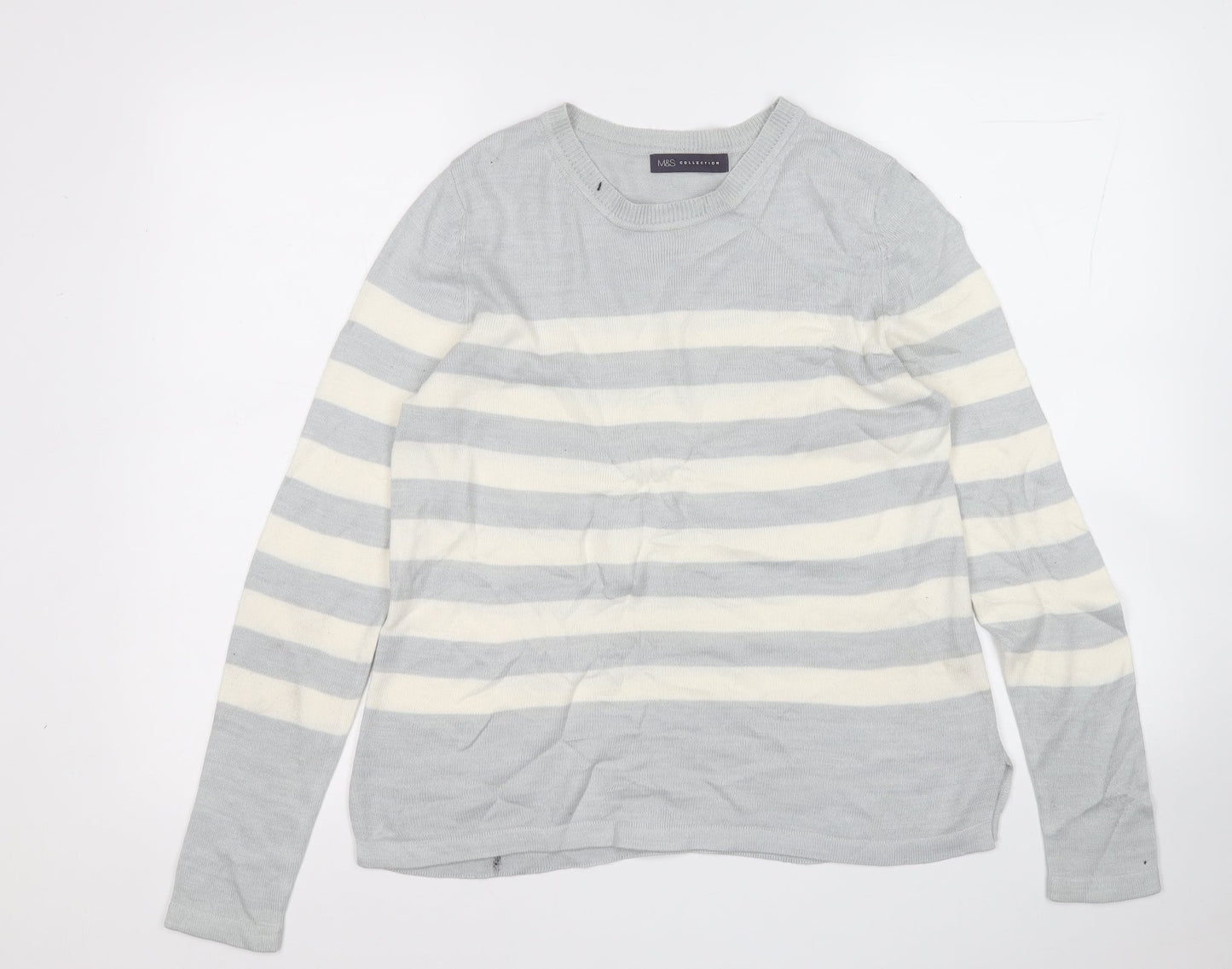 Womens UK Size M Marks and Spencer Grey Pullover Jumper
