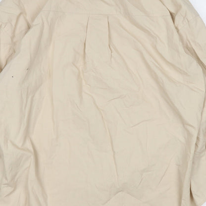 Womens UK Size S Divided Beige Basic Button-Up