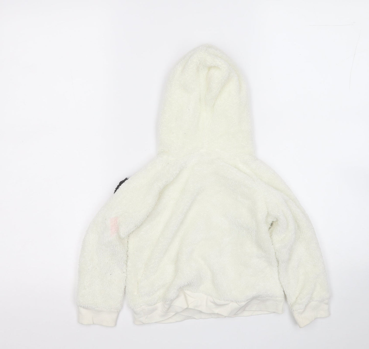 Blue Zoo Girls White  Polyester Pullover Hoodie Size 2-3 Years   - Panda