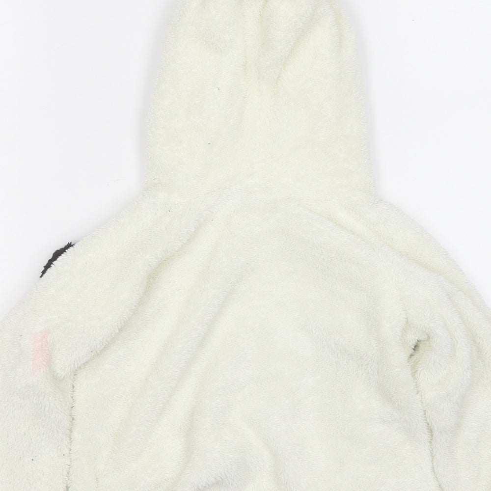 Blue Zoo Girls White  Polyester Pullover Hoodie Size 2-3 Years   - Panda