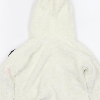 Blue Zoo Girls White  Polyester Pullover Hoodie Size 2-3 Years   - Panda