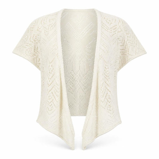 Womens UK Size 10 Red Herring White Cardigan Jumper