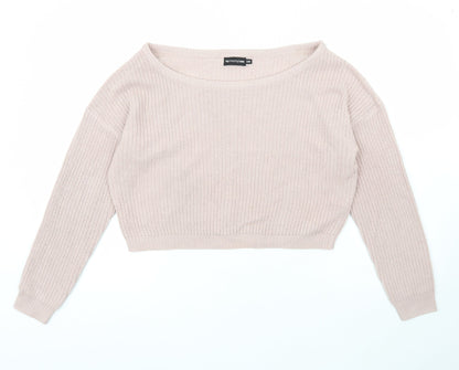 Womens UK Size S PRETTYLITTLETHING Pink Pullover Jumper