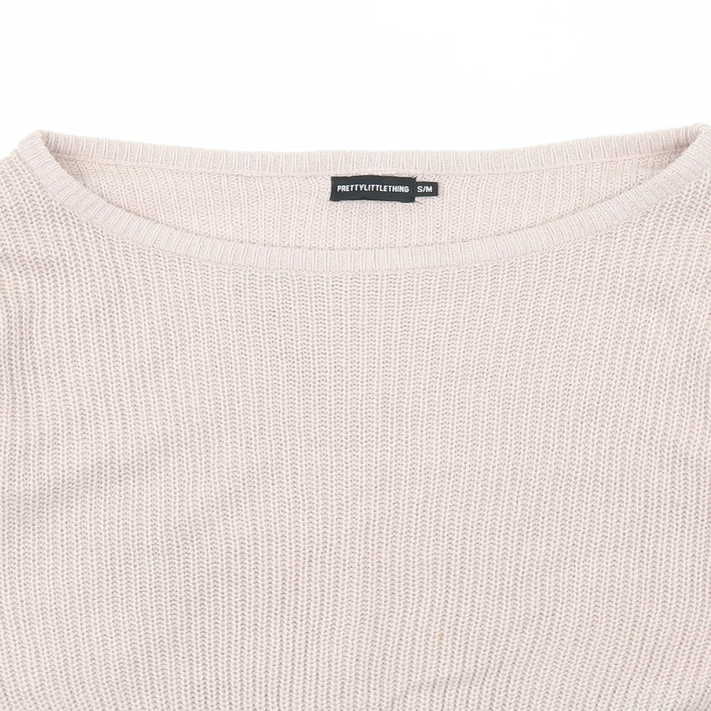 Womens UK Size S PRETTYLITTLETHING Pink Pullover Jumper