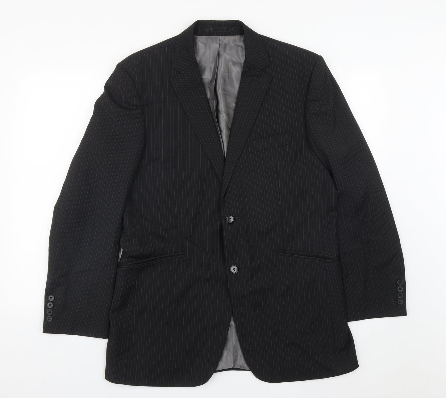 Mens UK Size 40 City Survival Regular Black Suit Jacket