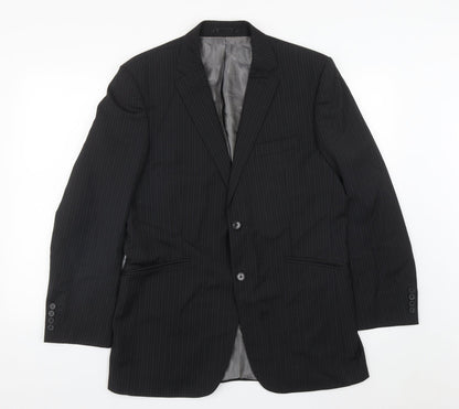 Mens UK Size 40 City Survival Regular Black Suit Jacket